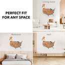 Wooden 3d LED Map of USA  - Gold