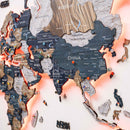 3D LED / LUMINOUS Wooden World Map 3.0 Mystery