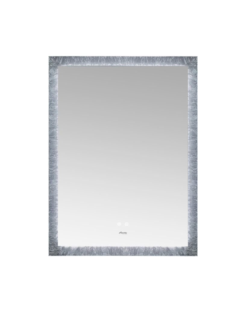 Frysta LED Frameless Rectangular Mirror Lighted Bathroom Vanity with Dimmer and Defogger