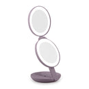 Lighted Travel Mirror with Magnification & Folding-to-Compact