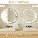 Defogging LED Bathroom Mirror with Stepless 3 Colors Temperature by LJGDeals