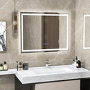 LED Bathroom Mirror Wall Mounted Rectangle Mirror with 3-Color Dimmable Lights by LJGDeals