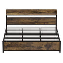 Queen LED Bed Frame with Power Outlets and Storage Headboard by LJGDeals