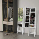 LED Jewelry Cabinet Armoire Organizer with Bevel Edge Mirror by DirectDeals