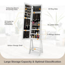 LED Jewelry Cabinet Armoire Organizer with Bevel Edge Mirror by DirectDeals