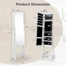 LED Jewelry Cabinet Armoire Organizer with Bevel Edge Mirror by DirectDeals