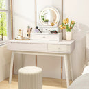 LED Lighted Vanity Mirror for Bedroom Tabletop-White by DirectDeals