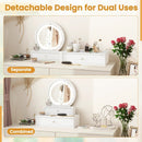 LED Lighted Vanity Mirror for Bedroom Tabletop-White by LJGDeals