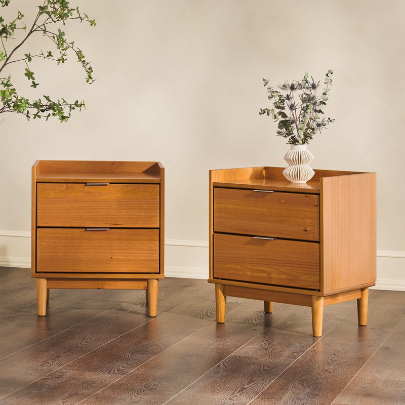 Lee Mid-Century Modern Wood Nightstand