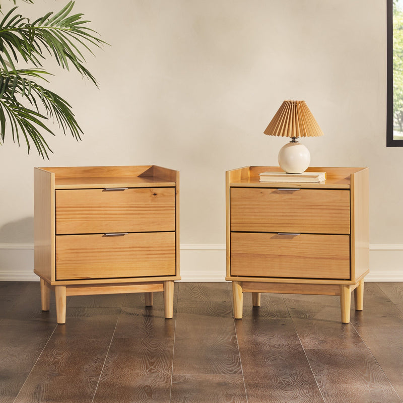 Lee Mid-Century Modern Wood Nightstand