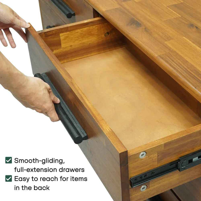 Acacia Legacy Solid Wood Dresser for Timeless Elegance and Durability