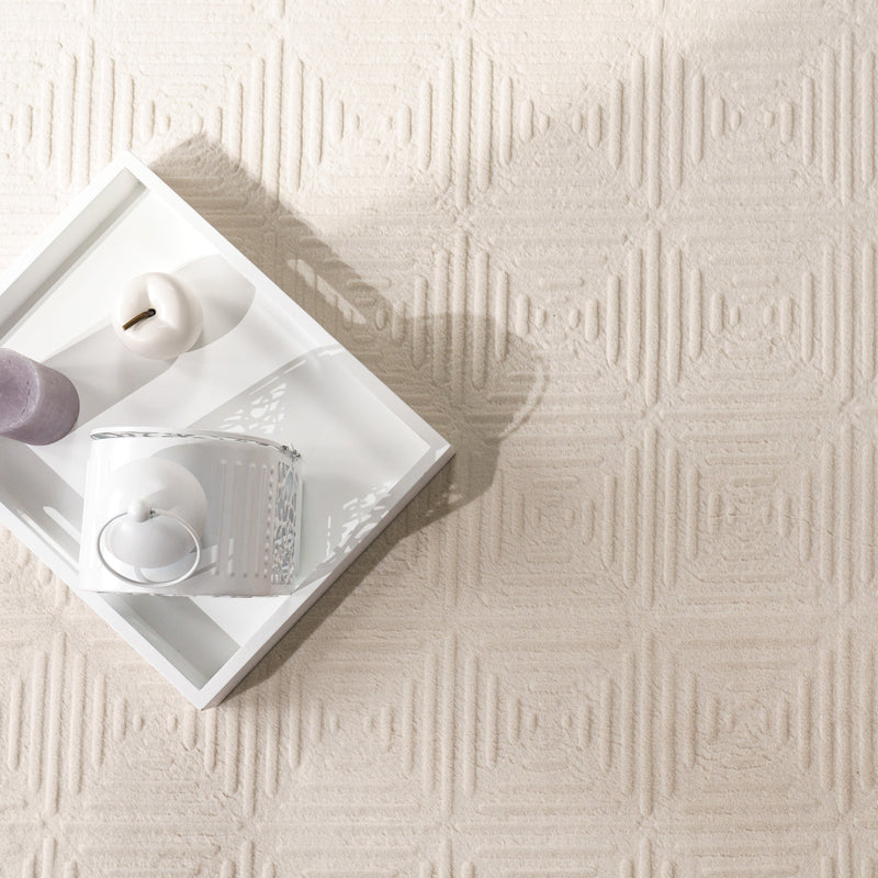 Soft Washable Area Rug Aspen with High-Low Pattern