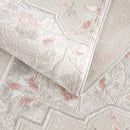 Calum Pink Floral Thick Area Rug - Clearance