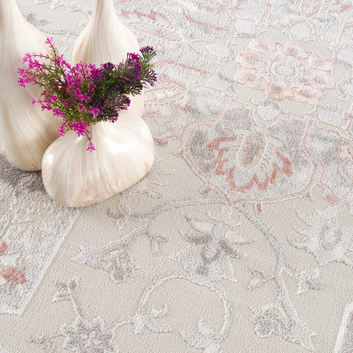 Calum Pink & Gray Area Rug, photo 4 of 16