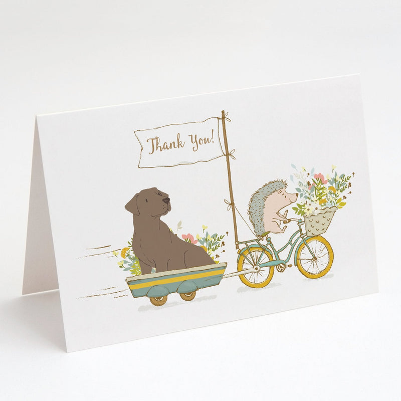 Labrador Retriever Chocolate Greeting Cards and Envelopes Pack of 8