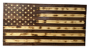 Rustic American Flag Hidden Gun Storage Cabinet Burnt Wood and Red Mahogany
