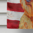 USA American Flag with Airedale House Flag 28x40 Porch Sleeve Pole Decorative Outside Yard Banner Artwork Wall Hanging, Polyester