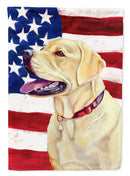 USA American Flag with Labrador House Flag 28x40 Porch Sleeve Pole Decorative Outside Yard Banner Artwork Wall Hanging, Polyester