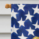USA American Flag with Vizsla House Flag 28x40 Porch Sleeve Pole Decorative Outside Yard Banner Artwork Wall Hanging, Polyester