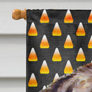 Newfoundland Candy Corn Halloween Portrait House Flag 28x40 Porch Sleeve Pole Decorative Outside Yard Banner Artwork Wall Hanging, Polyester