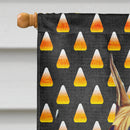 Great Dane Candy Corn Halloween Portrait House Flag 28x40 Porch Sleeve Pole Decorative Outside Yard Banner Artwork Wall Hanging, Polyester