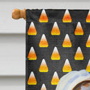 Great Dane Candy Corn Halloween Portrait House Flag 28x40 Porch Sleeve Pole Decorative Outside Yard Banner Artwork Wall Hanging, Polyester