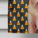 Brussels Griffon Candy Corn Halloween Portrait House Flag 28x40 Porch Sleeve Pole Decorative Outside Yard Banner Artwork Wall Hanging, Polyester