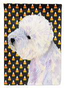 Westie Candy Corn Halloween Portrait House Flag 28x40 Porch Sleeve Pole Decorative Outside Yard Banner Artwork Wall Hanging, Polyester