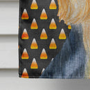 Silky Terrier Candy Corn Halloween Portrait House Flag 28x40 Porch Sleeve Pole Decorative Outside Yard Banner Artwork Wall Hanging, Polyester