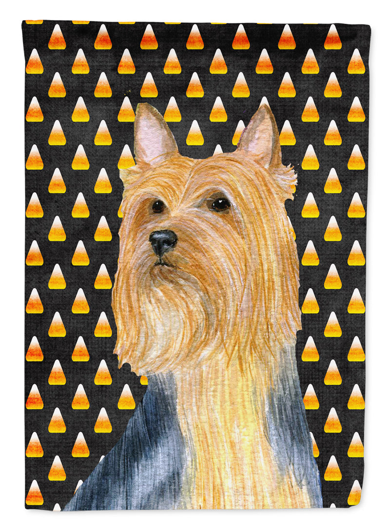 Silky Terrier Candy Corn Halloween Portrait Flag Canvas House Size