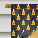 Border Terrier Candy Corn Halloween Portrait House Flag 28x40 Porch Sleeve Pole Decorative Outside Yard Banner Artwork Wall Hanging, Polyester