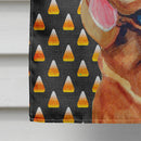 Bloodhound Candy Corn Halloween Portrait House Flag 28x40 Porch Sleeve Pole Decorative Outside Yard Banner Artwork Wall Hanging, Polyester