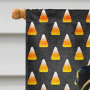 Pug Candy Corn Halloween Portrait House Flag 28x40 Porch Sleeve Pole Decorative Outside Yard Banner Artwork Wall Hanging, Polyester