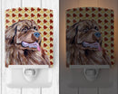 Newfoundland Fall Leaves Portrait Ceramic Night Light Compact, UL-Certified, Ideal for Bedroom, Bathroom, Nursery, Hallway, Kitchen, 6x4x3, Multicolor