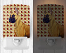 Great Dane Fall Leaves Portrait Ceramic Night Light Compact, UL-Certified, Ideal for Bedroom, Bathroom, Nursery, Hallway, Kitchen, 6x4x3, Multicolor