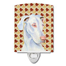 Great Dane Fall Leaves Portrait Ceramic Night Light Compact, UL-Certified, Ideal for Bedroom, Bathroom, Nursery, Hallway, Kitchen, 6x4x3, Multicolor