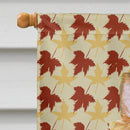 Silky Terrier Fall Leaves Portrait House Flag 28x40 Porch Sleeve Pole Decorative Outside Yard Banner Artwork Wall Hanging, Polyester