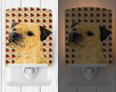 Border Terrier Fall Leaves Portrait Ceramic Night Light LH9098CNL