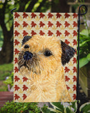 Border Terrier Fall Leaves Portrait Garden Flag – Decorative Outdoor Yard Flag