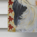 Cavalier Spaniel Fall Leaves Portrait House Flag 28x40 Porch Sleeve Pole Decorative Outside Yard Banner Artwork Wall Hanging, Polyester