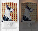 Great Dane Fall Leaves Portrait Ceramic Night Light Compact, UL-Certified, Ideal for Bedroom, Bathroom, Nursery, Hallway, Kitchen, 6x4x3, Multicolor