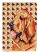 Bloodhound Fall Leaves Portrait Garden Flag – Decorative Outdoor Yard Flag
