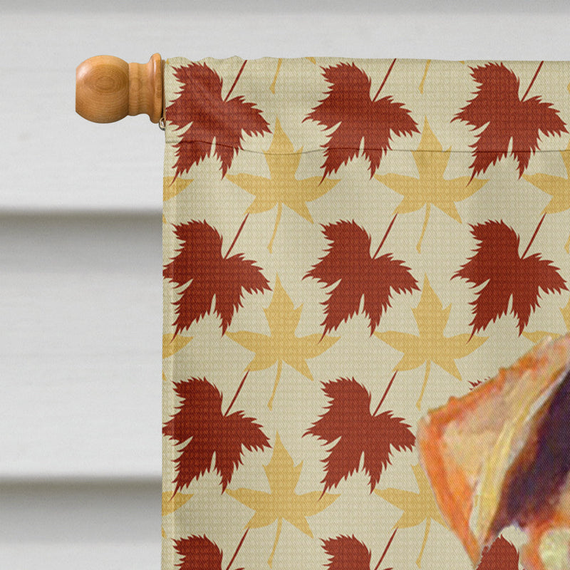 Airedale Fall Leaves Portrait Flag Canvas House Size