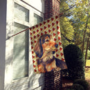 Dachshund Fall Leaves Portrait House Flag 28x40 Porch Sleeve Pole Decorative Outside Yard Banner Artwork Wall Hanging, Polyester