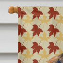 Dachshund Fall Leaves Portrait House Flag 28x40 Porch Sleeve Pole Decorative Outside Yard Banner Artwork Wall Hanging, Polyester