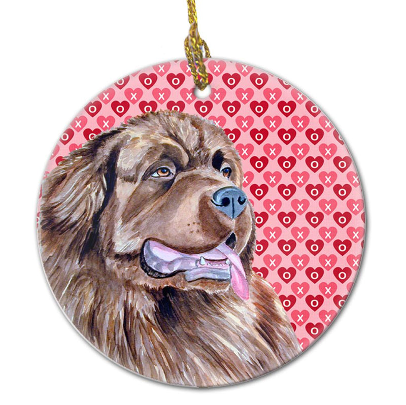 Newfoundland Valentine's Love and Hearts Ceramic Ornament