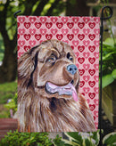 Newfoundland Hearts Love and Valentine's Day Portrait Garden Flag – Decorative Outdoor Yard Flag