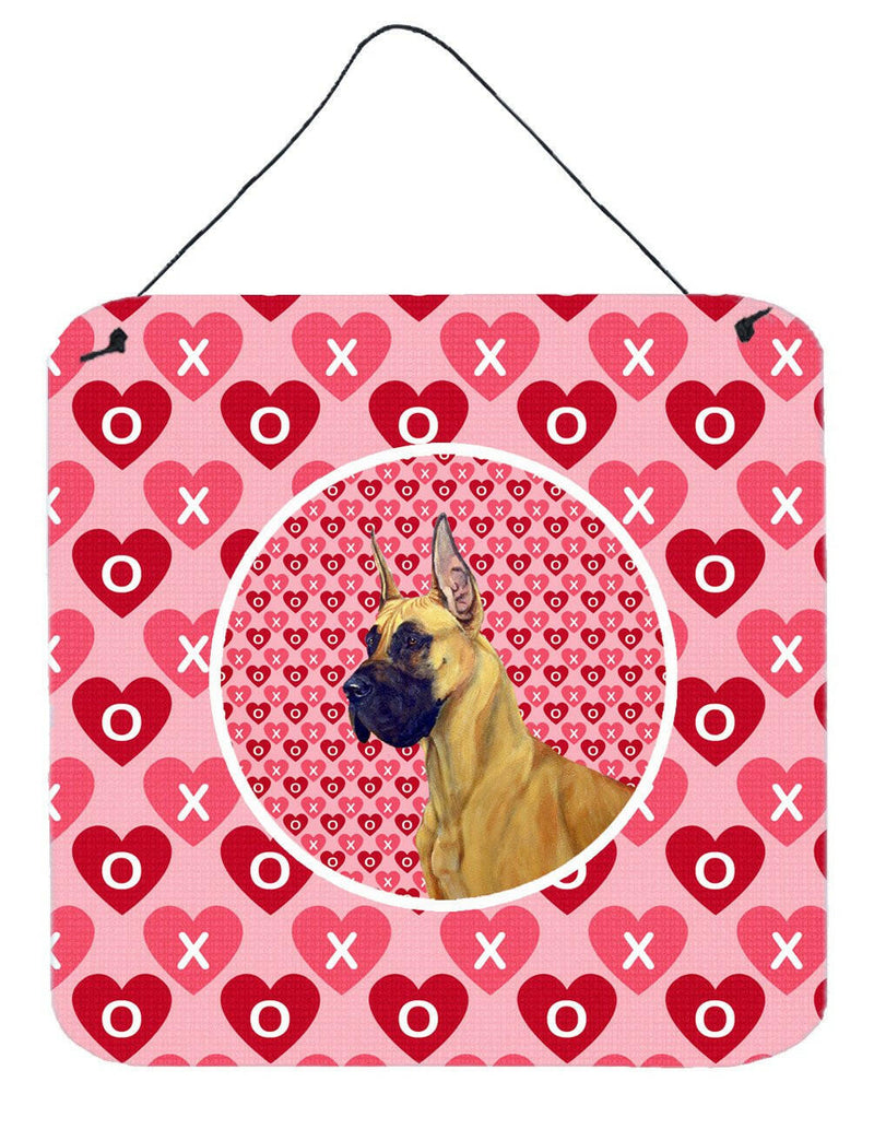 Great Dane Valentine's Love and Hearts Wall or Door Hanging Prints