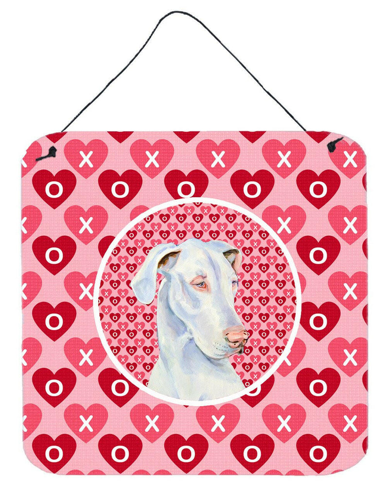 Great Dane Valentine's Love and Hearts Wall or Door Hanging Prints