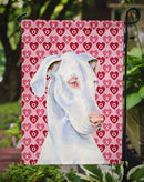 Great Dane Hearts Love and Valentine's Day Portrait Garden Flag – Decorative Outdoor Yard Flag